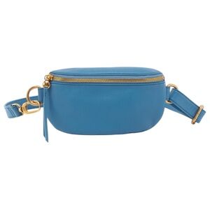 NWT Hobo Azure Blue Leather Hip Bag Travel Everyday Colorful